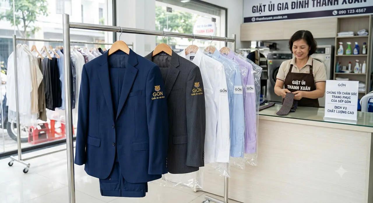 Ủi xếp quần, áo sơ mi